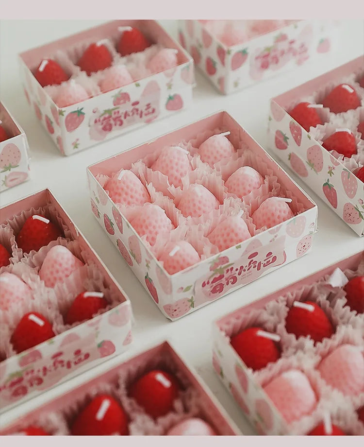Flameless Paraffin Wax Strawberry Creative Home Decoration Aromatherapy Wax Candle Gift Candle
