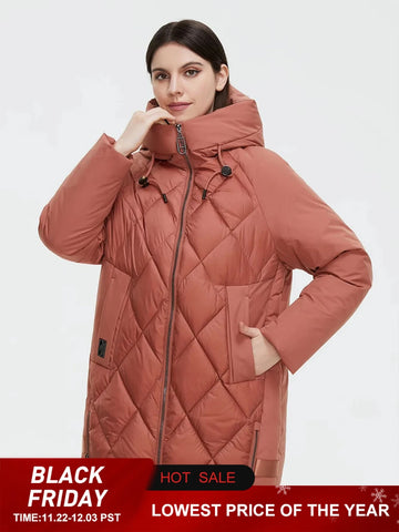 Cinemore  Jacket Women's Plus Size Collection Warm Jacket Mid-length Grace With Unusual Design Women Coats brand Parka 8198