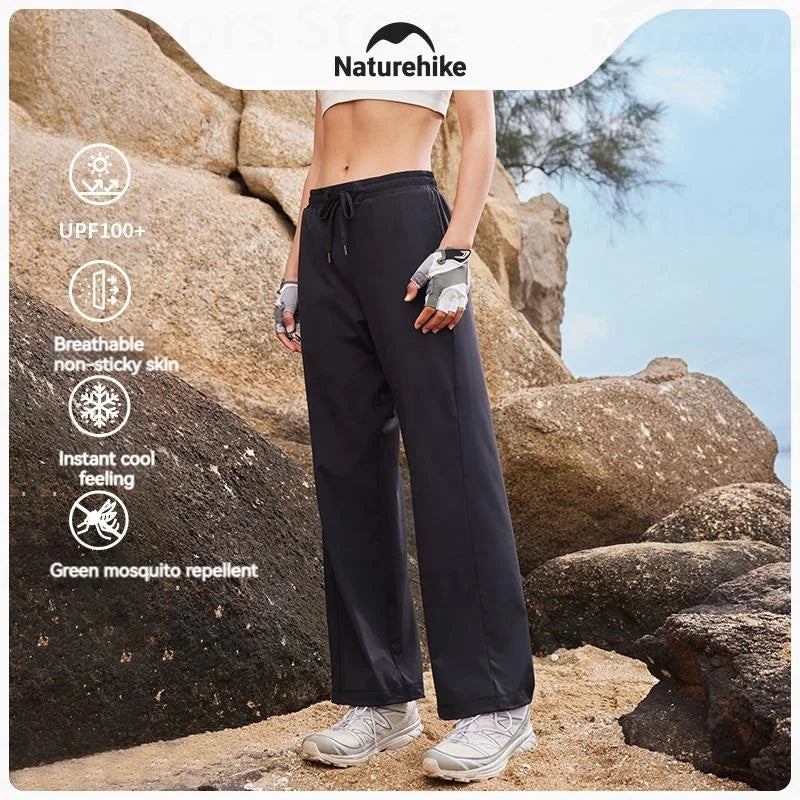 Naturehike Women Hiking Pants Summer Quick Dry Outdoor Camping Climbing Breathable Pants Waterproof Ice Sunscreen Training Pants